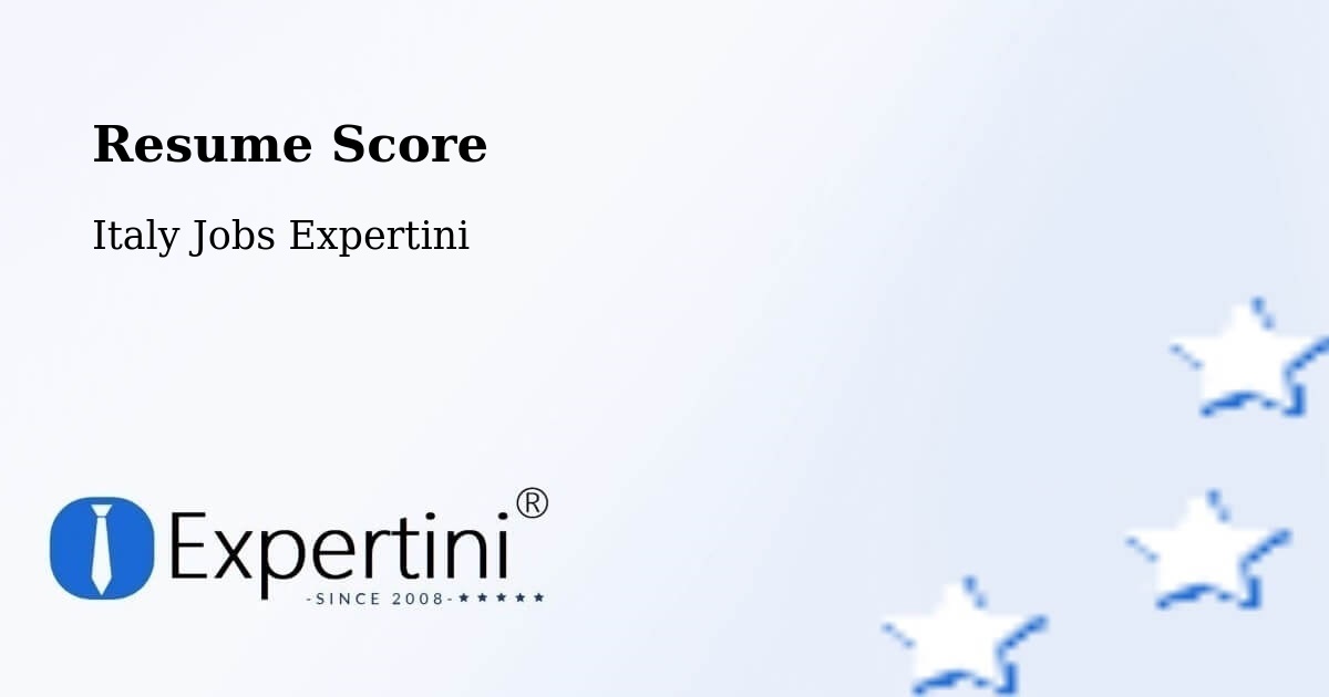 Resume Score & Job Description Match Tool – Cecchini - Italy Jobs Expertini